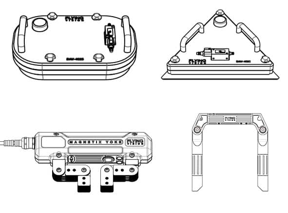 Flying Vision NDT equipment for magnetic particle inspection, vacuum box leak testing and industrial radiography